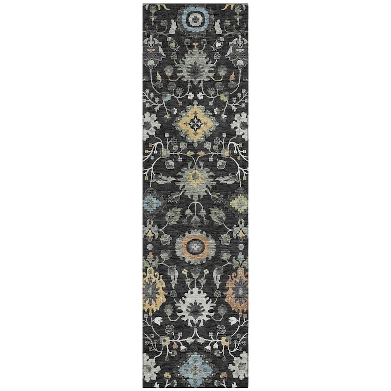 Machine Washable Indoor/ Outdoor Traditional Marci Chantille Rug