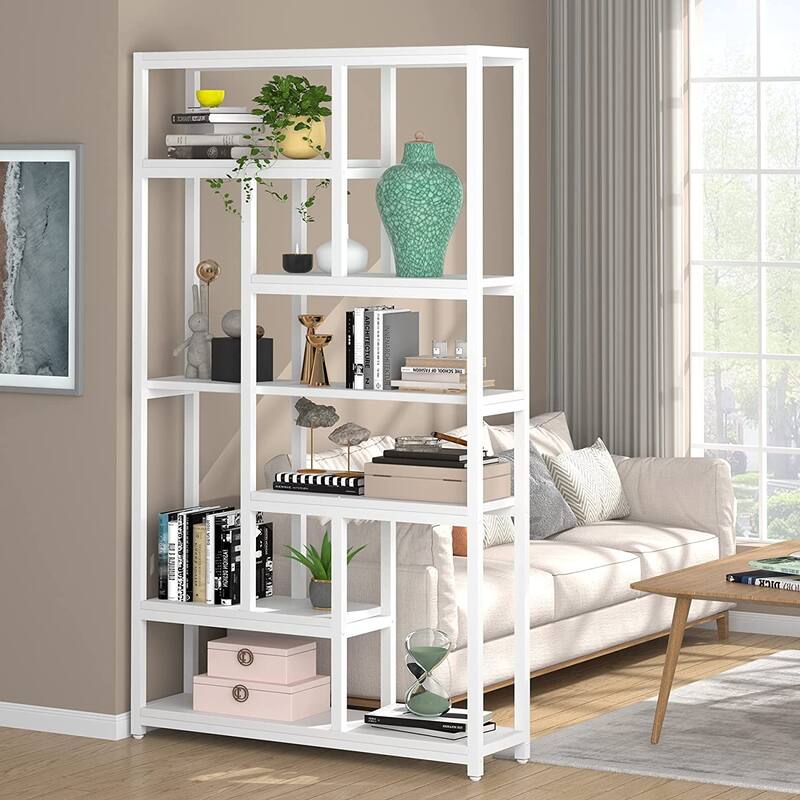 79 Inches Tall Bookshelf Bookcase Storage Display Shelves