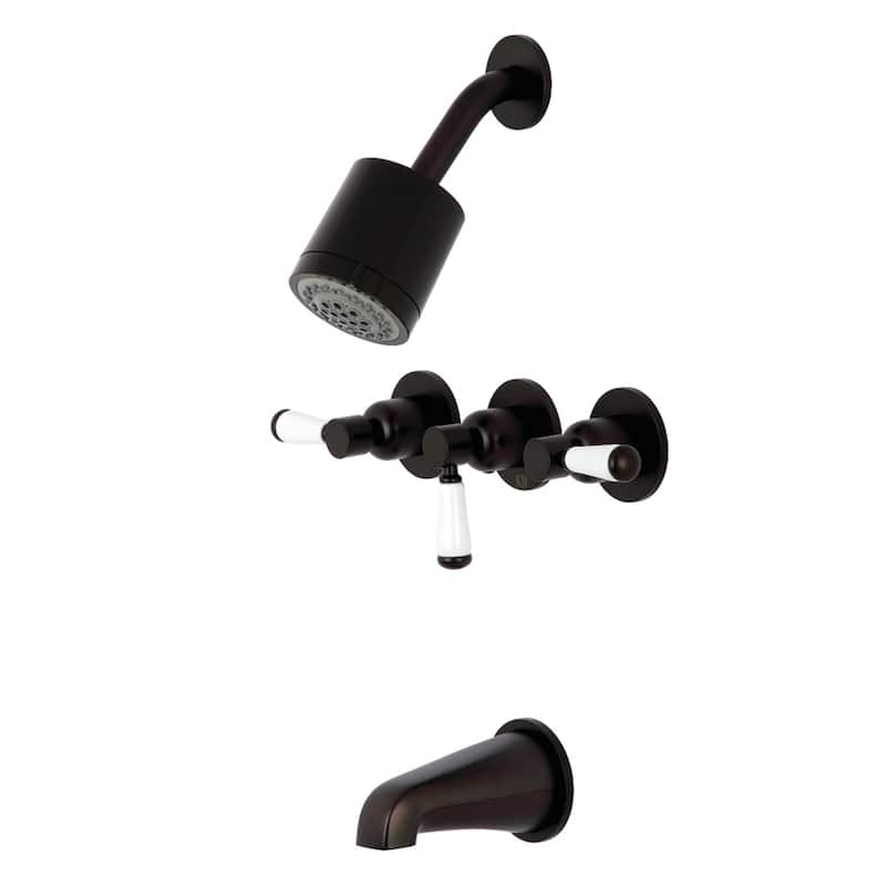 Paris Three-Handle Tub and Shower Faucet - Oil Rubbed Bronze