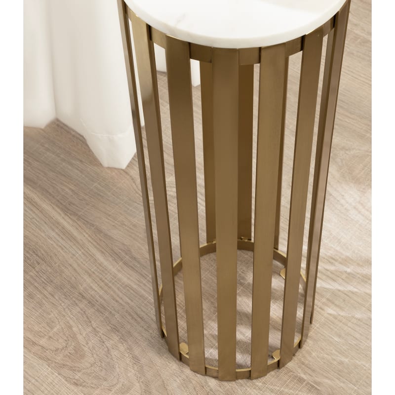 Kate and Laurel Paynter Marble Drink Table