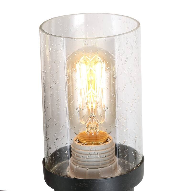 Rustic Farmhouse Wall Sconce - Seeded Glass, Wall Mount Lighting Fixture
