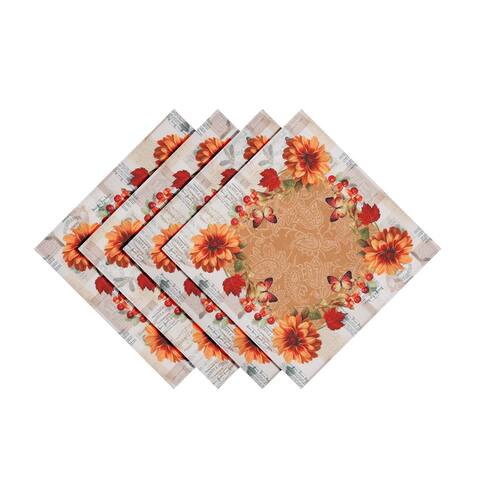 Laural Home Fall in Love Napkin Set of 4