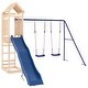 preview thumbnail 14 of 19, vidaXL Swing Set Outdoor Backyard Wooden Playground Equipment for Kids Age 3-8