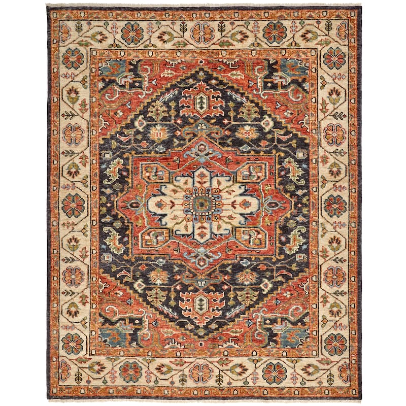 Irie Traditional Floral Oushak, Beige/Rust Orange, Accent Rug - 2' x 3