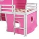 preview thumbnail 9 of 16, Twin Size Castles Bunk Bed with Slide and Tent, Pink