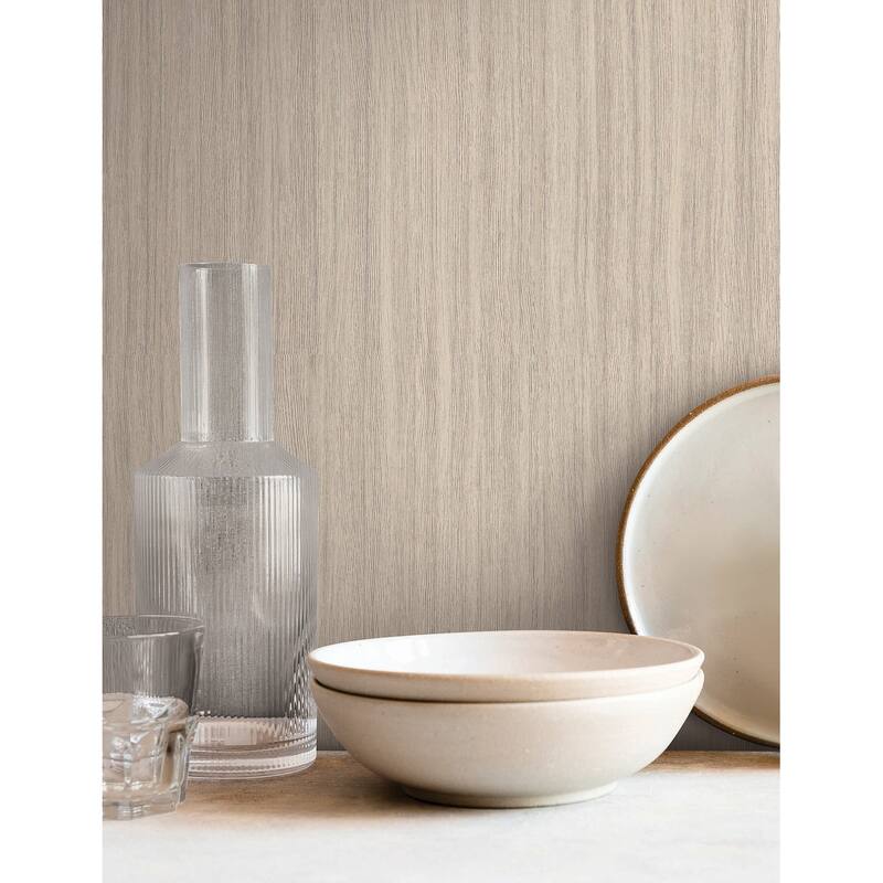 York Wallcoverings Wistman Stripe Almond Wallpaper