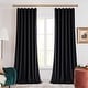 preview thumbnail 82 of 95, Deconovo Velvet Room Darkening Curtain Panel, Thermal Insulated 52x108-1PC - Black