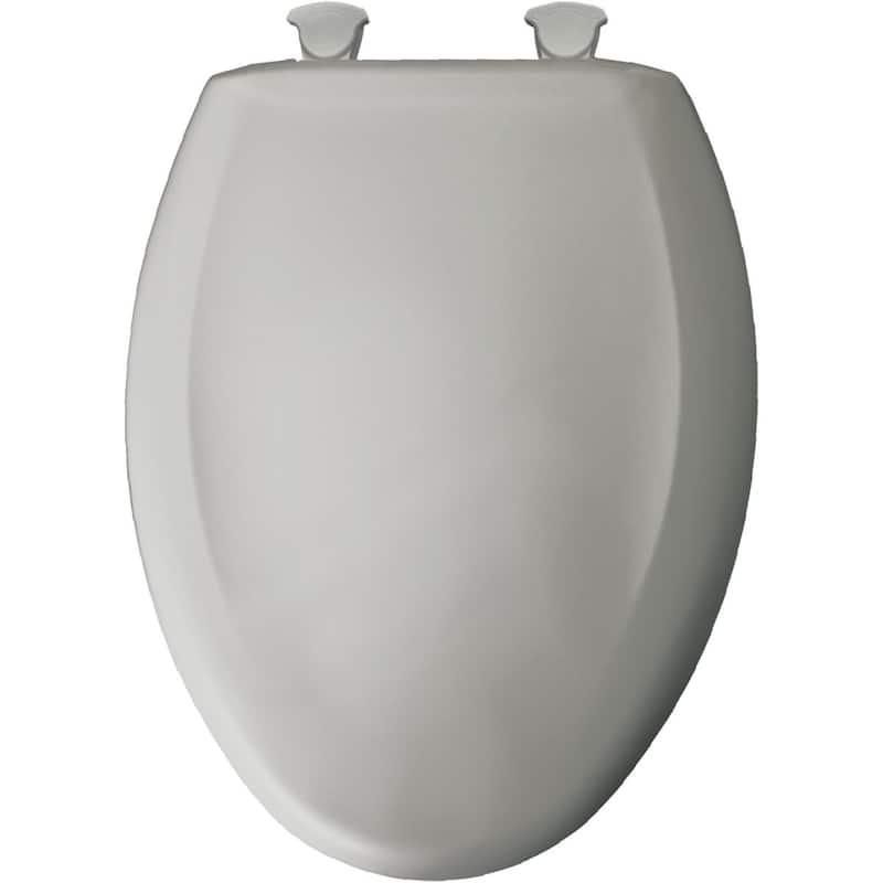 Bemis Elongated Plastic Toilet Seat in Ice Grey with STA-TITE Seat Fastening System, EasyClean & Change Blush ( )