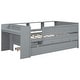 preview thumbnail 13 of 25, Wood Twin Size L-Shaped Loft Bed with Ladder and 2 Built-in L-Shaped Desks