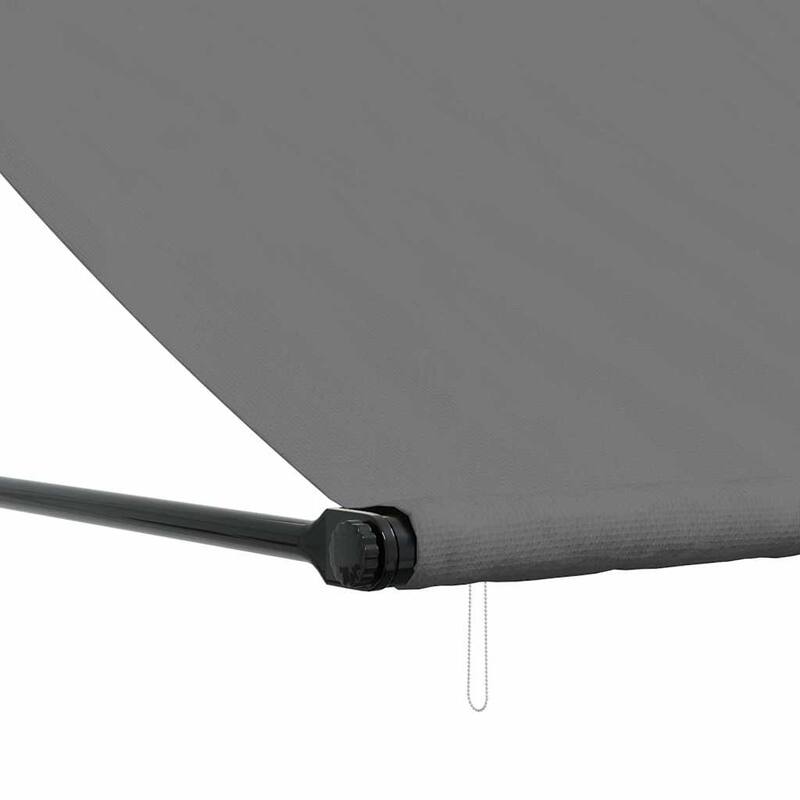 vidaXL Retractable Awning Anthracite 118.1"x59.1" Fabric and Steel - 118.1" x 59.1"