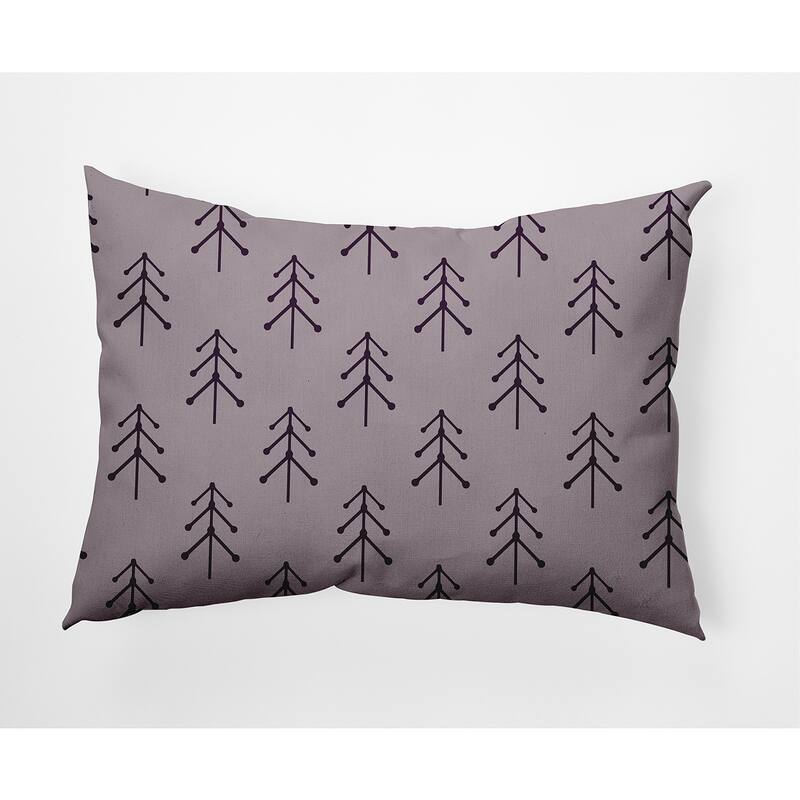Patterned Trees Winter Soft Spun Polyester Decorative Throw Pillow - Specialty - Frosting