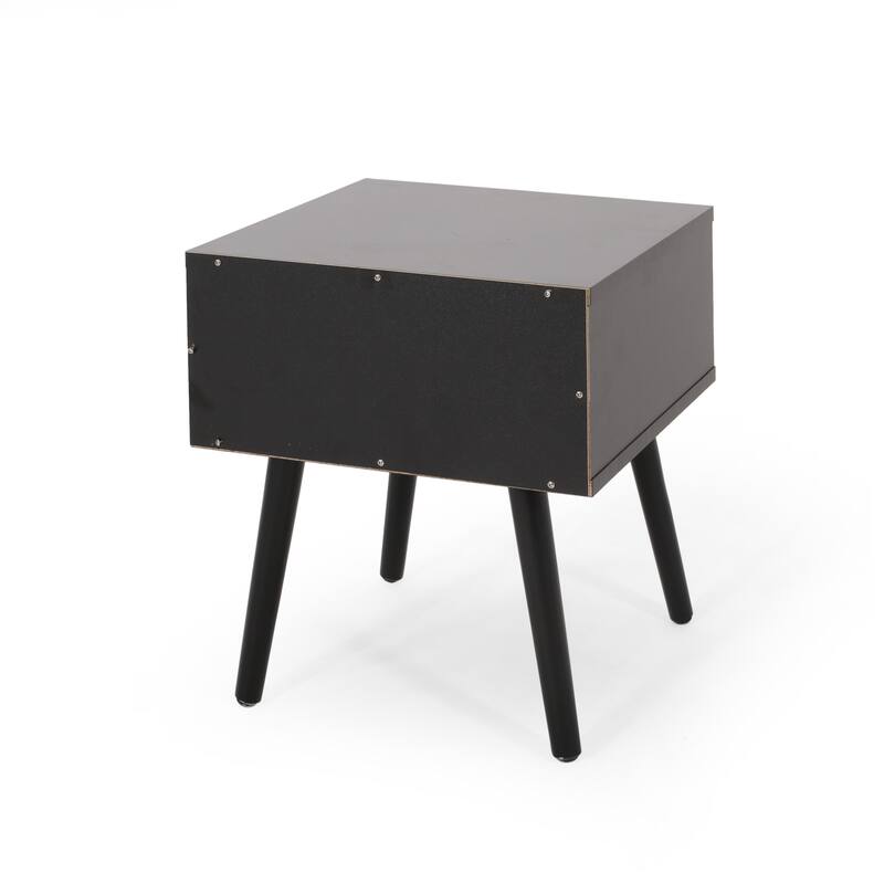 Roomfitters Modern End Table with Storage Drawer, Nightstand for Bedroom or Living Room