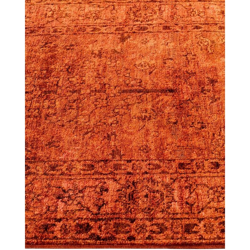 Vibrance One-of-a-Kind Hand-Knotted Runner Rug - Orange, 3' 1" x 9' 10" - 3' 1" x 9' 10"