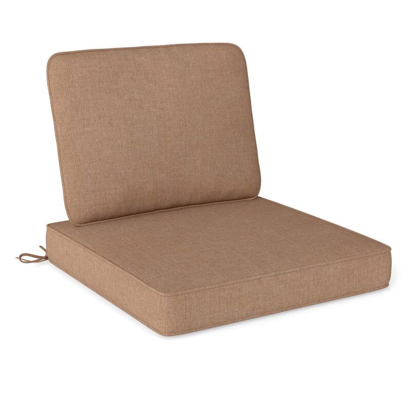 2/4/6/8 Pack Outdoor Chair Cushion Deep Seat &Backrest Pillow Set - Beige - 2 pack