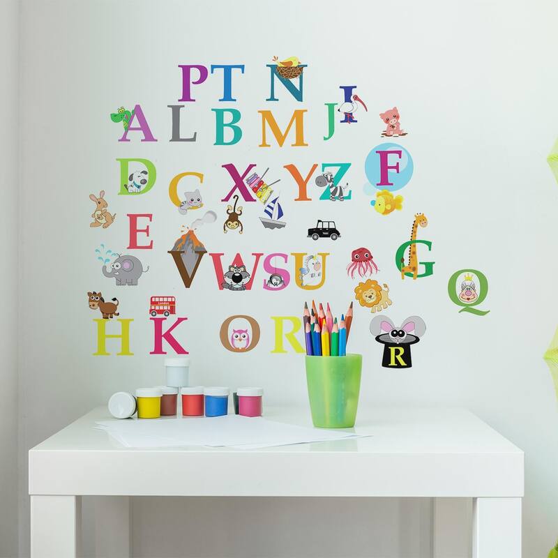 Walplus Kids Learning Alphabets Wall Sticker Nursery Decor Art Decal