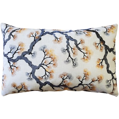 Bonsai Pine 12x19 Throw Pillow with Polyfill Insert, Onyx Amber