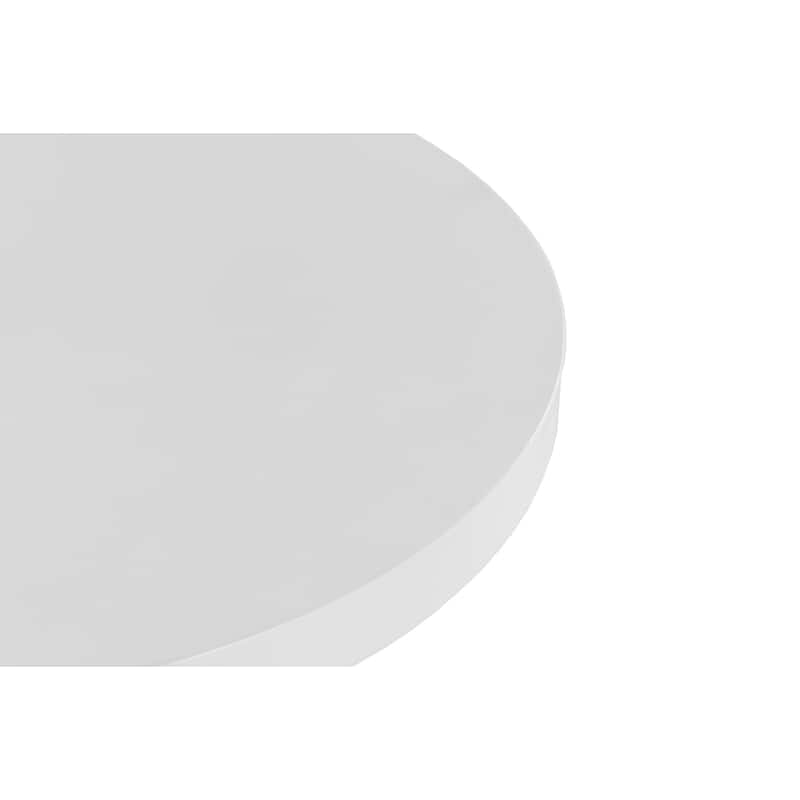 Modrest Desoto Modern White Concrete Round Coffee Table