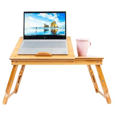 Foldable Bed Serving Tray Laptop Table Adjustable Height