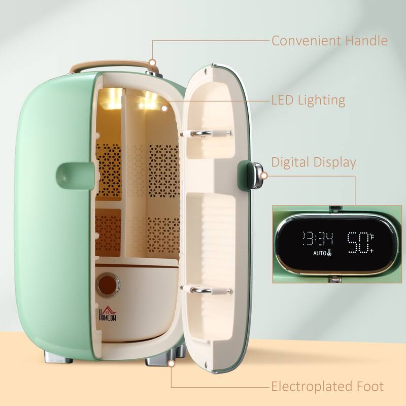 HOMCOM 12 L Portable Mini Makeup Fridge for Skincare - N/A