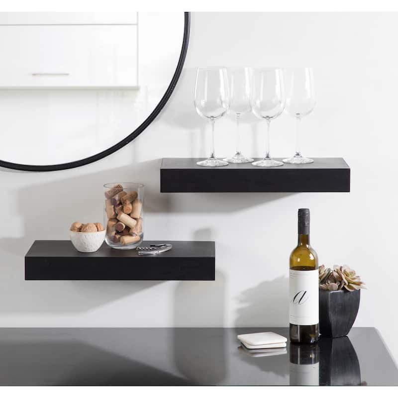 Kate and Laurel Havlock Wood Shelf Set