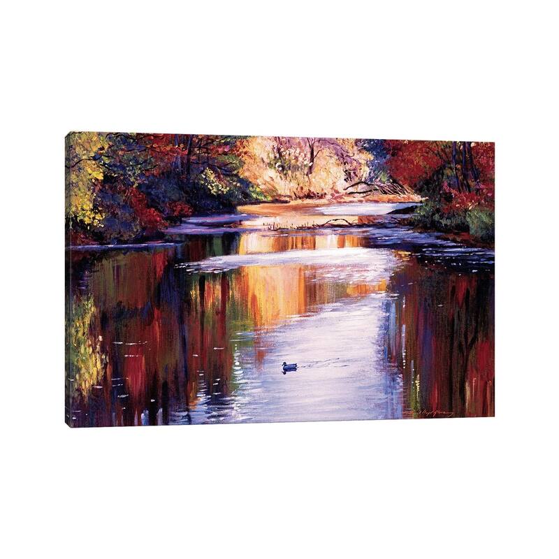 iCanvas "Gentle River In Autumn" by David Lloyd Glover Canvas Print