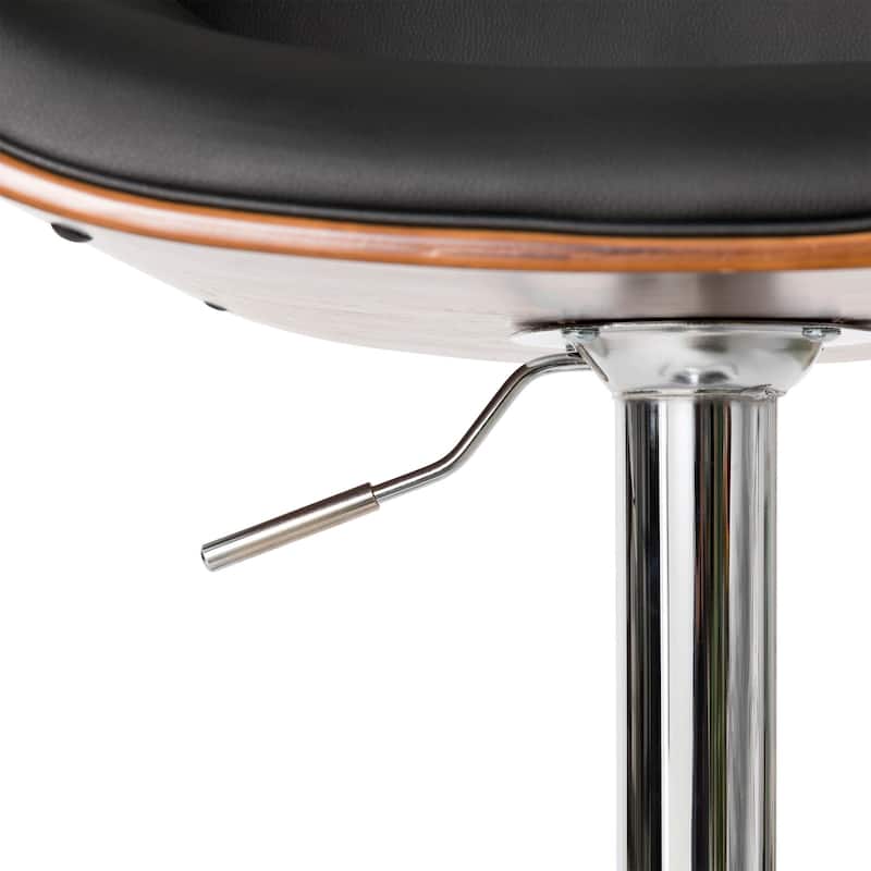 Glitzhome 46"H Mid-Century Modern Adjustable Swivel Bar Stool Set of 2