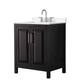 Option Dark Espresso, Chrome Trim, White Quartz Top