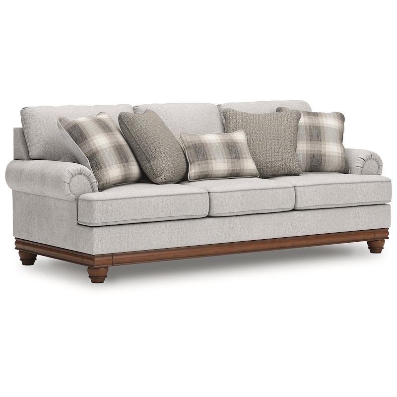 Signature Design by Ashley Meadowview Light Gray/Brown Sofa - 99"W x 40"D x 41"H