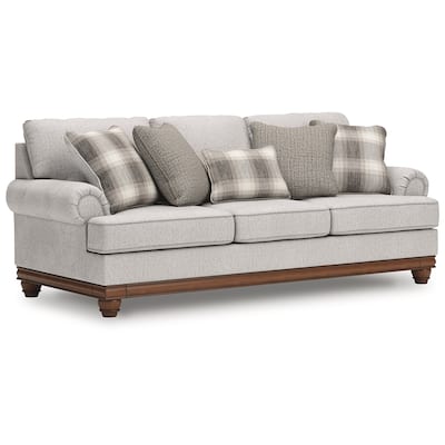 Signature Design by Ashley Meadowview Light Gray/Brown Sofa - 99"W x 40"D x 41"H