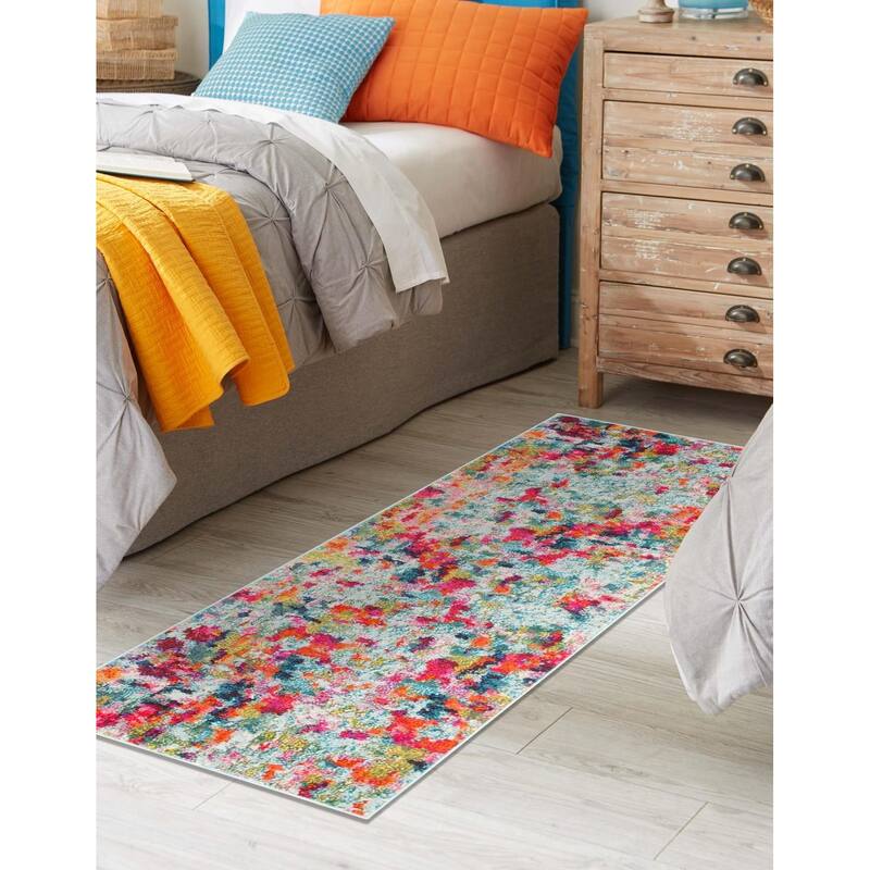 Contemporary Visby Collection Area Rug - Multi - 2'7"x10'