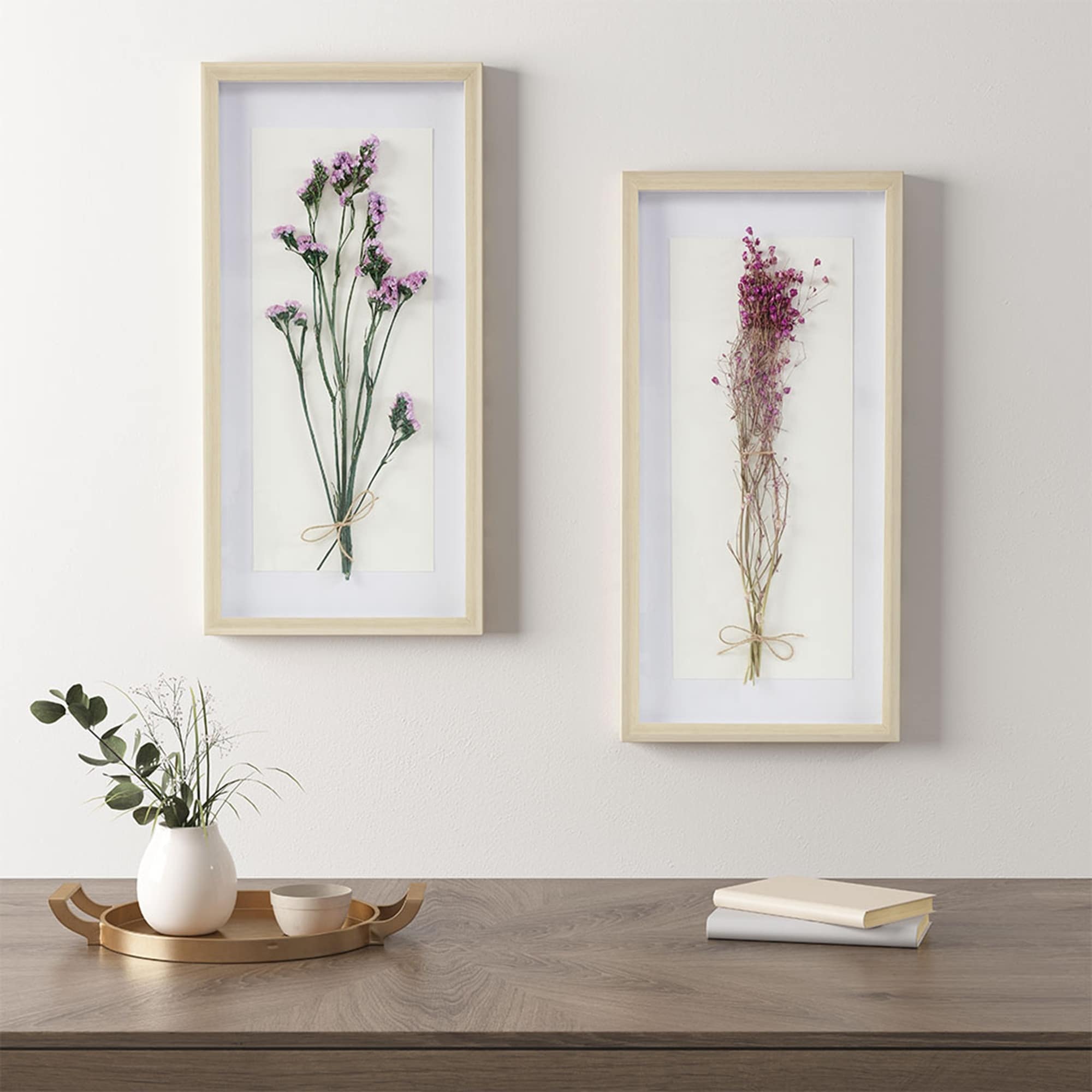 Madison Park Avant Garden Dried Flower 2-piece Shadow Box