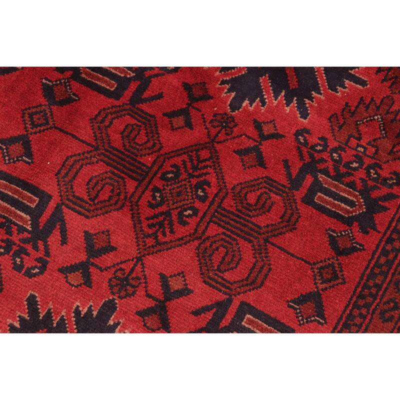 Rustic Biljik Khal Mohammadi Galilea Red/Blue Rug - 5'7'' x 7'8''