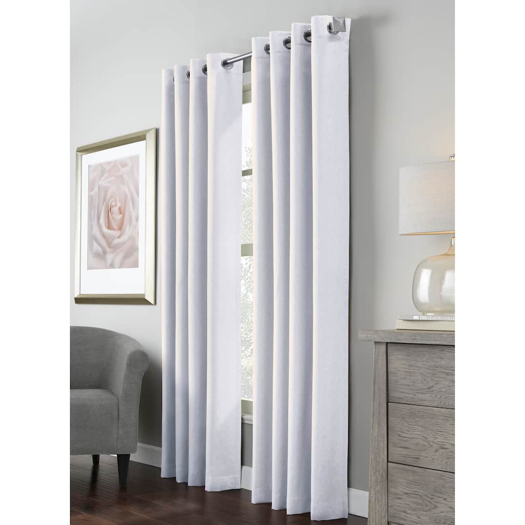 Margaret Richly Textured Woven Grommet Curtain Panel by Habitat