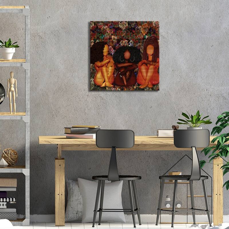 Melanin Baez Print On Wood by Faith with an E - Multi-Color