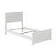 preview thumbnail 2 of 4, Nantucket Twin Bed with Matching Footboard in White