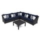 preview thumbnail 22 of 73, Deco 6-piece Corner Sectional Set with by RST Brands Sunbrella Navy Blue