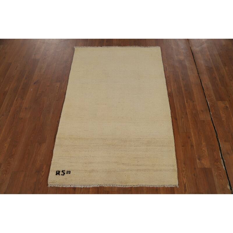 Gabbeh Modern Foyer Rug Hand-Knotted Wool Carpet - 2'8"x 4'2"