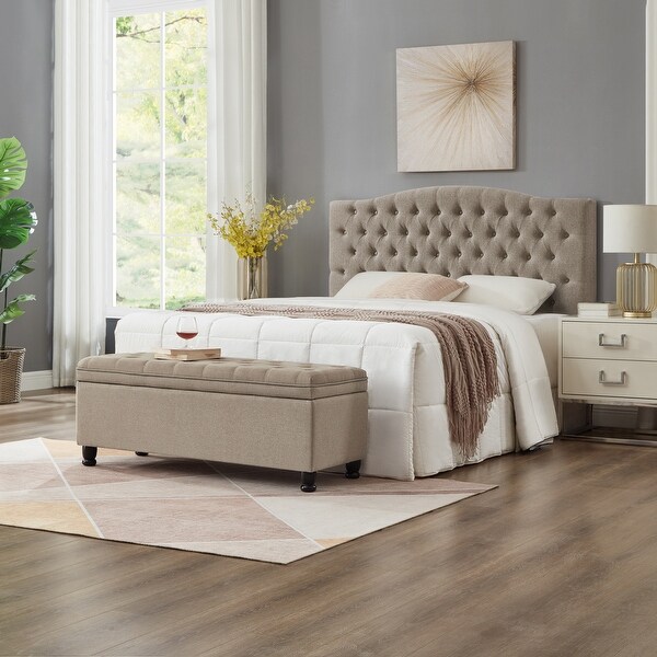 Bedroom End of Bed Bench with Spindle Wood Legs Upholstered Decorative Stool Elegant Storage Bench with Flipping Lid Linen Bed Bath Beyond 41804197