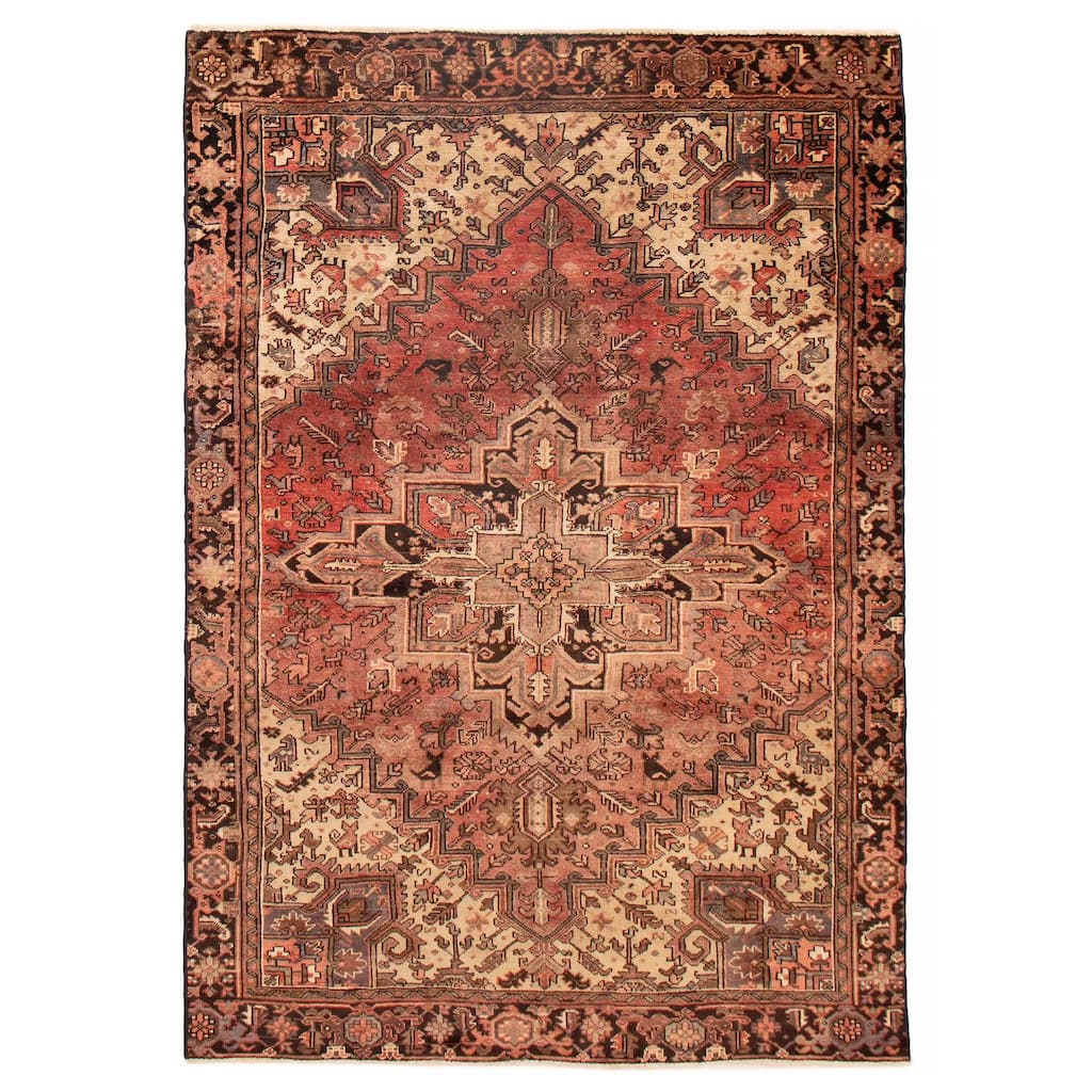 ECARPETGALLERY Hand-knotted Sarabi Dark Copper Wool Rug - 6'3 x 8'10