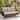 3-Seat Brown PE Wicker Outdoor Patio Sofa with Thick Cushion
