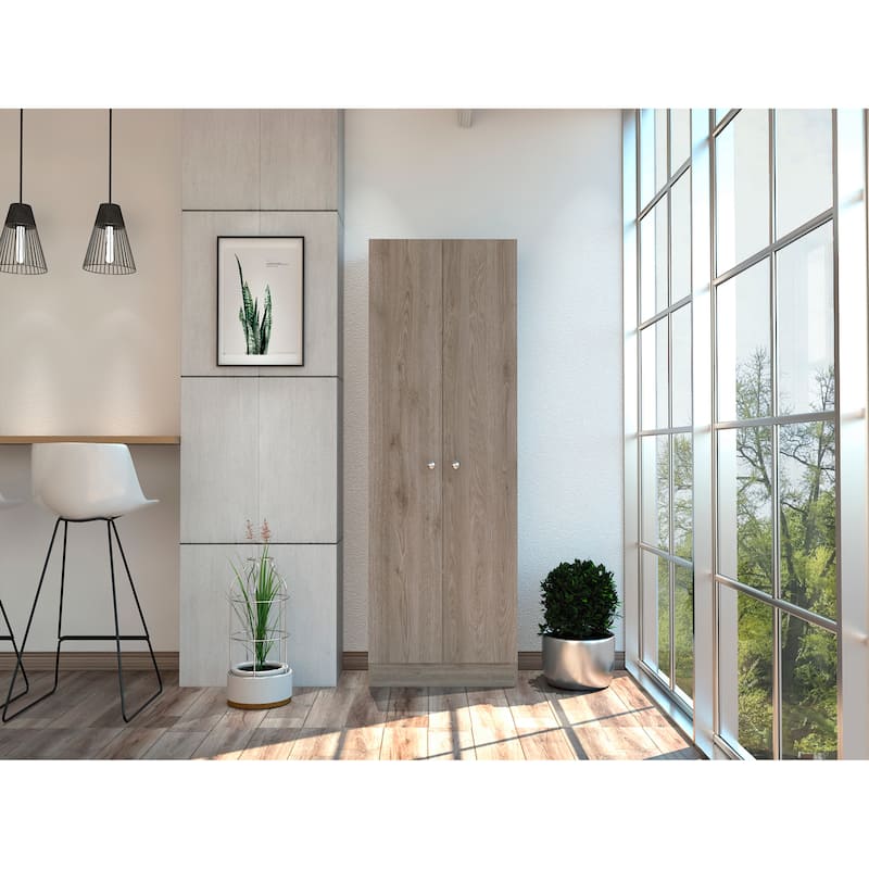 Virginia Double Door Storage Cabinet, Five Shelves