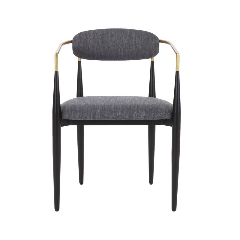 Roomfitters Modern Dining Chairs with Metal Frame and Upholstered Seats, Comfortable Design, Set of 2