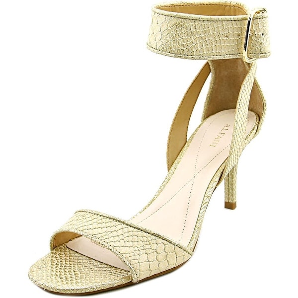 Alfani Casedy Women Open Toe Synthetic Gold Sandals