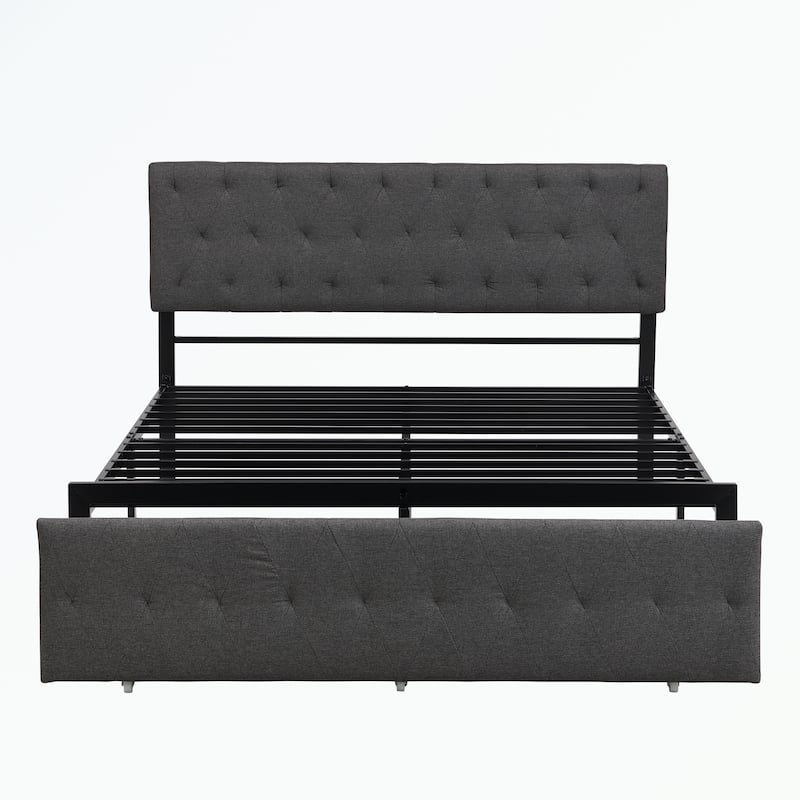 Full Size Canopy Platform bed with two Drawers
