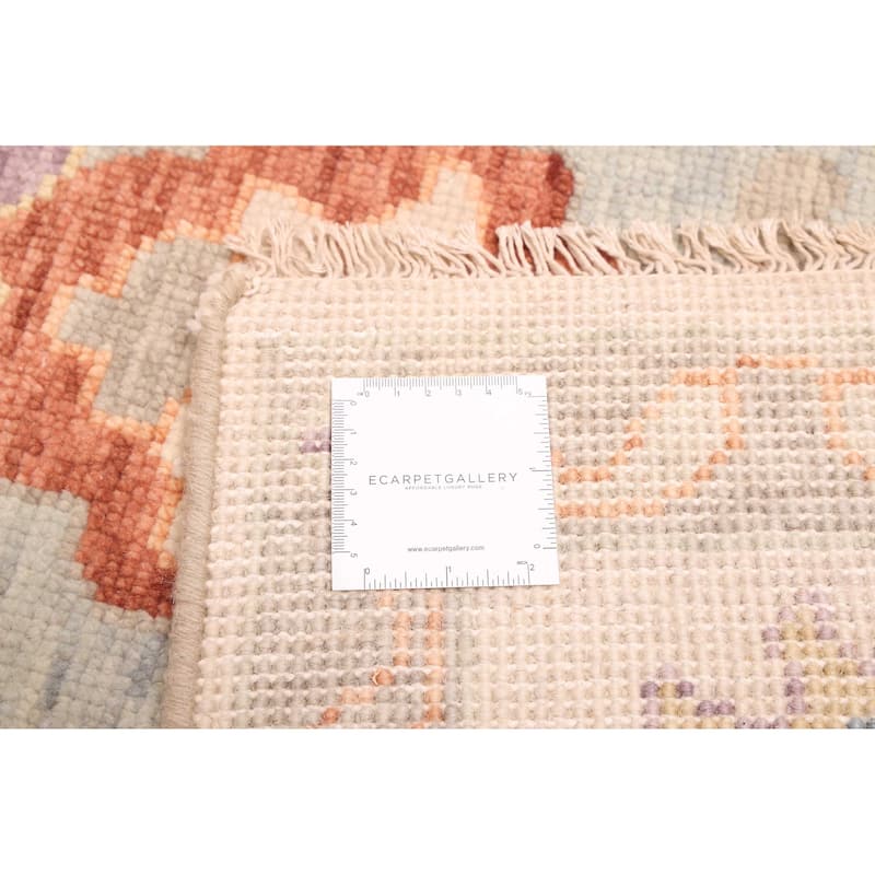 ECARPETGALLERY Hand-knotted Modern Oushak Ivory Wool Rug - 8'1 x 10'1