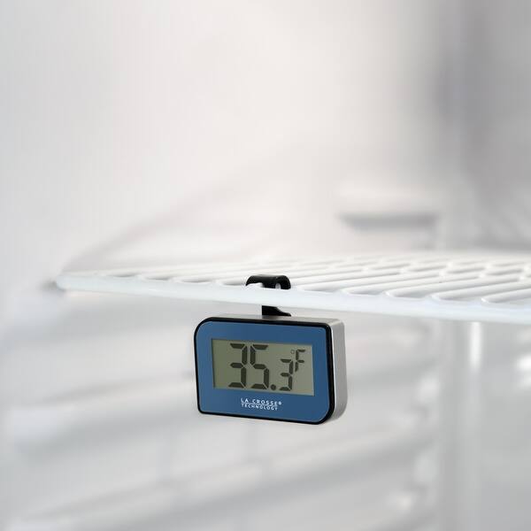 La Crosse 314152BLTBP Blue Digital RefrigeratorFreezer Thermometer