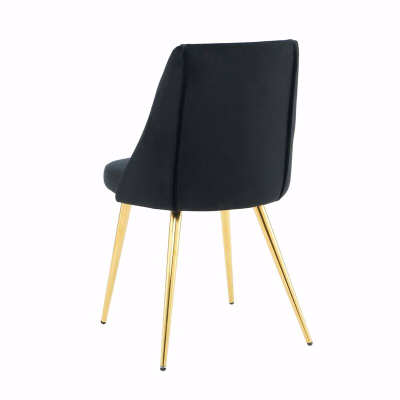 Modern Light Luxury Dining Chairs with Metal Legs-Set of 4