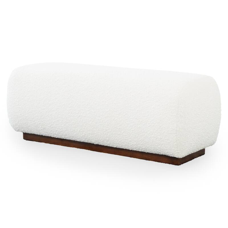 Hadley 47" Wide Elegant Modern Japandi Style Upholstered Bench