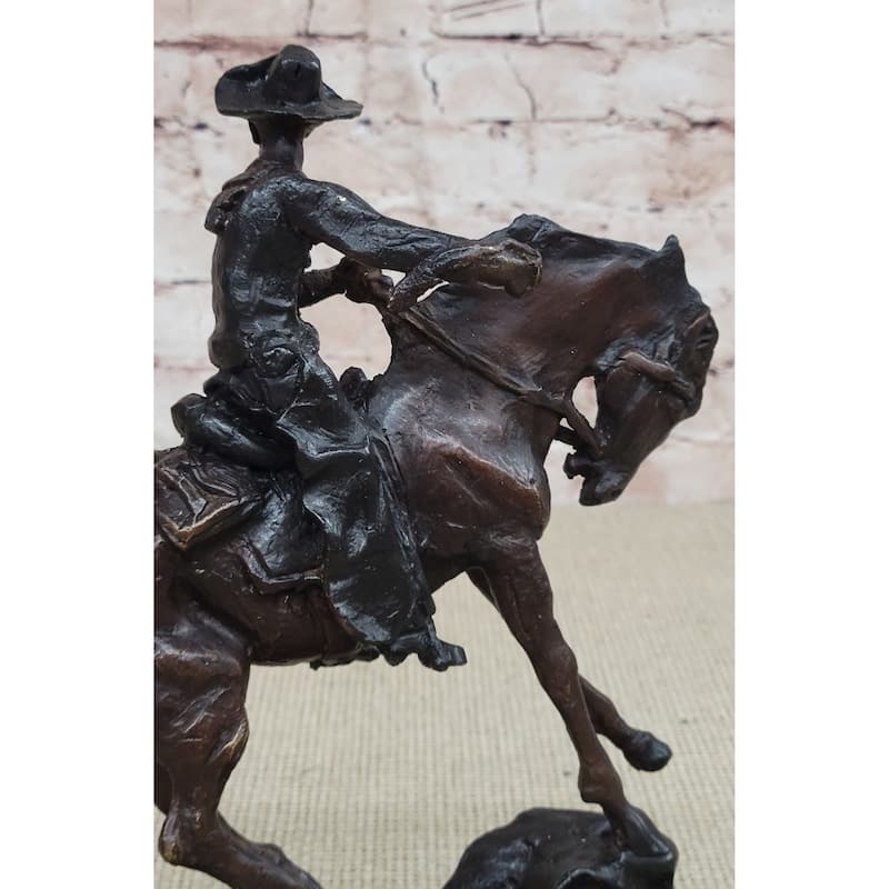 Peace Frederic Remington Bronze Desktop Statue Sculpture Western Cowboy 10 Inches X 10 Inches