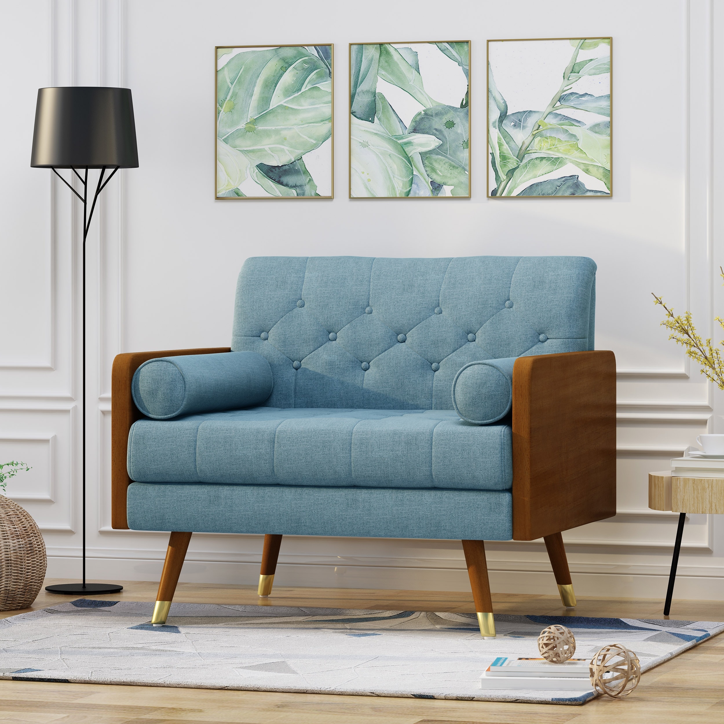Frankie mid century modern fabric club store chair by christopher knight home